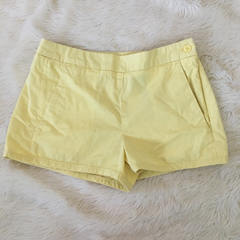 French Connection Light Yellow Shorts Women’s 0